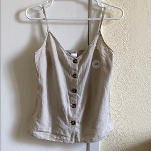 Linen Blend Tank Top